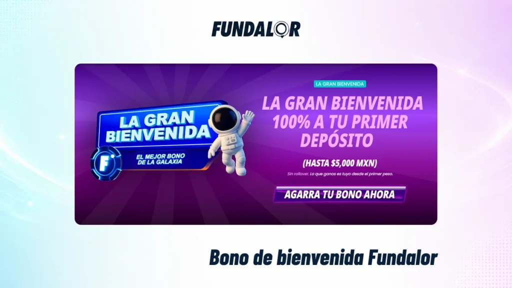Bono de bienvenida de Fundalor Casino para el primer depósito de nuevos jugadores