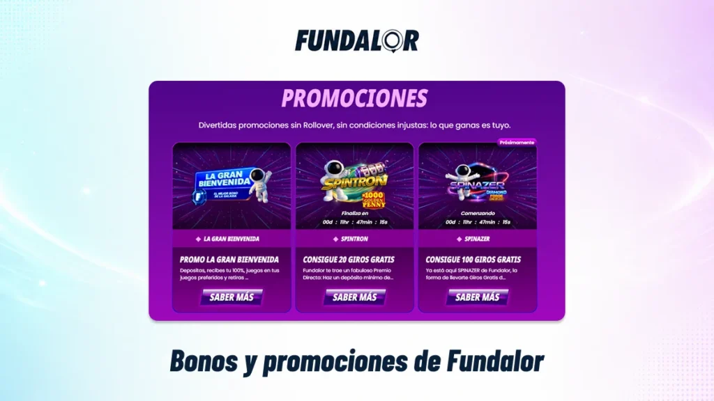 Bonos y promociones de Fundalor Casino con ofertas para jugadores en México