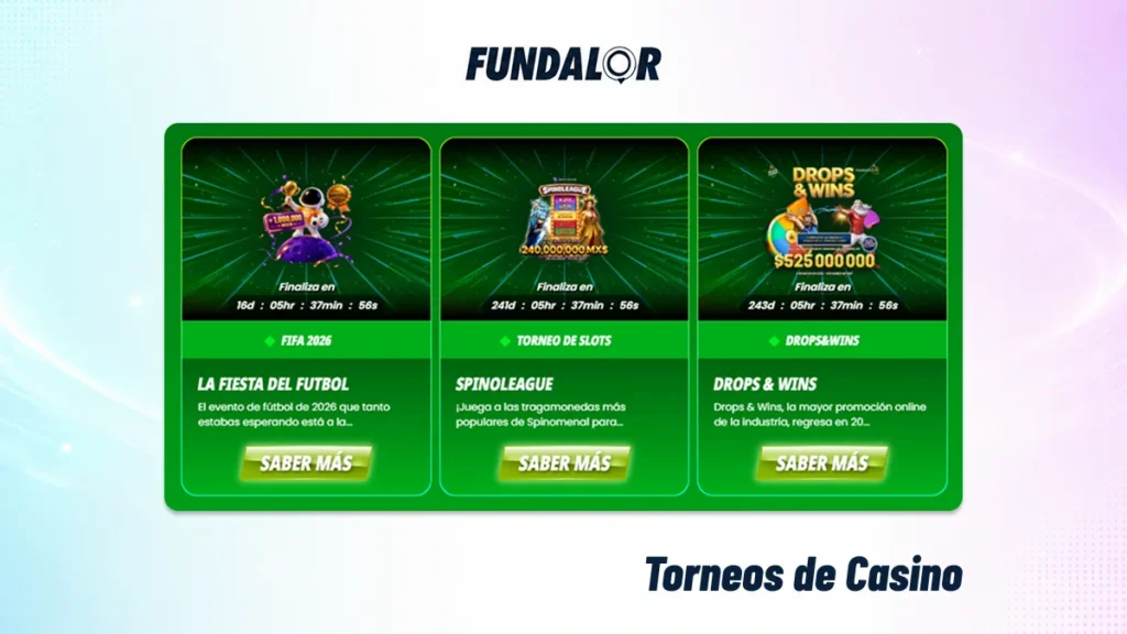 Torneos de casino en Fundalor con premios y competiciones para jugadores online